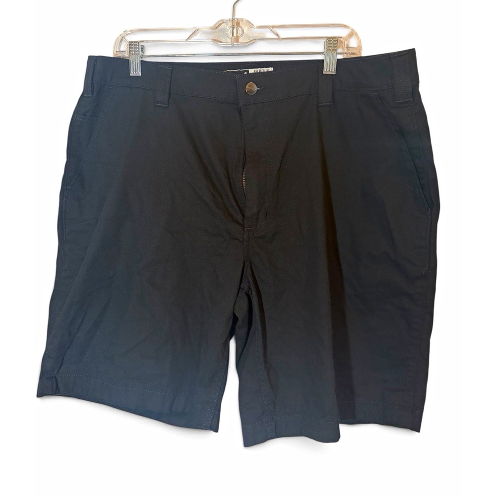 Carhartt Men's Black Chino Shorts Relaxed Fit Cotton Flat Front Slash Pockets 40